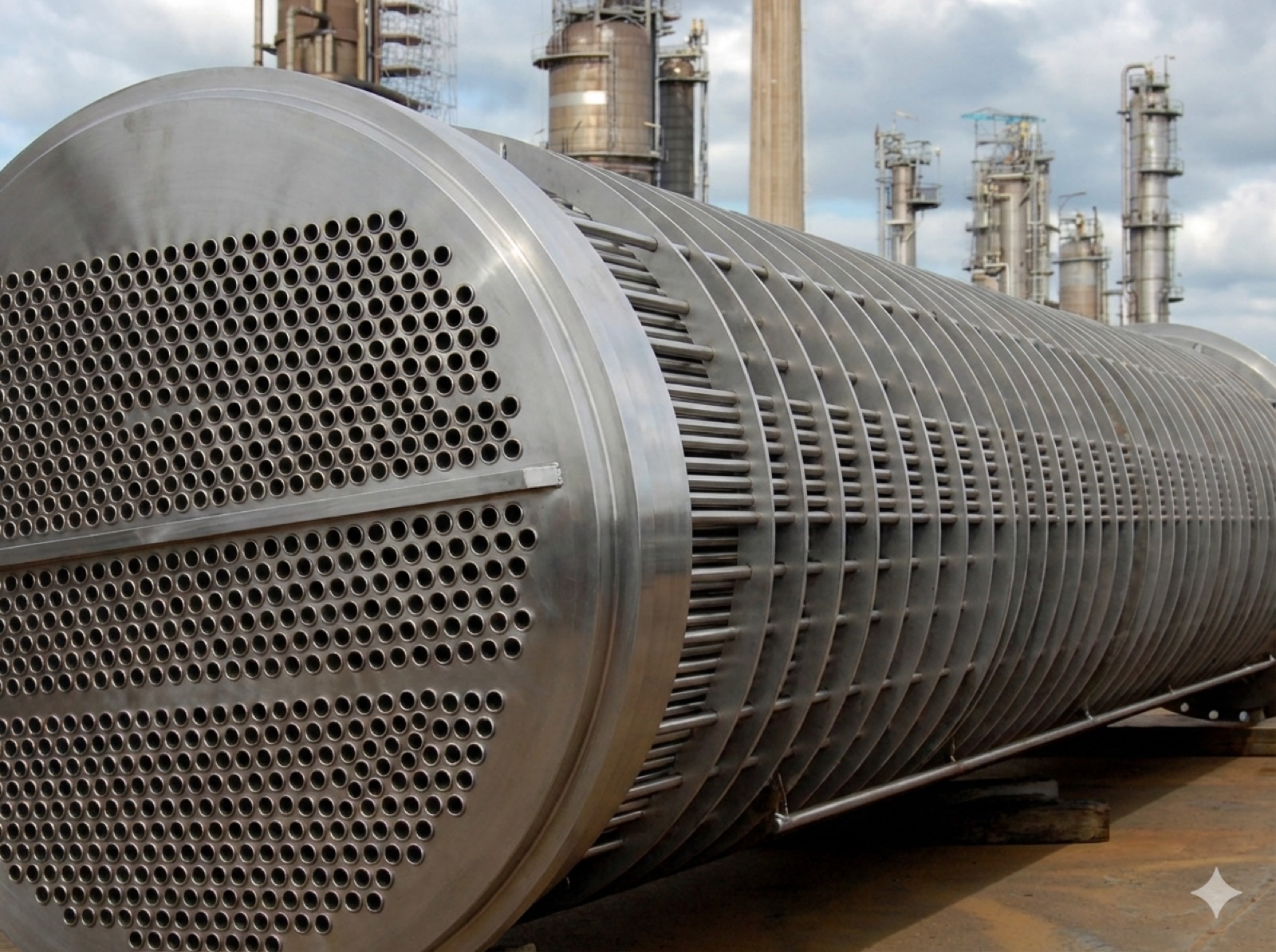 Intercambiador de calor en planta industrial